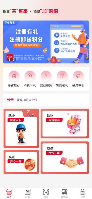 芬省加购首页截图